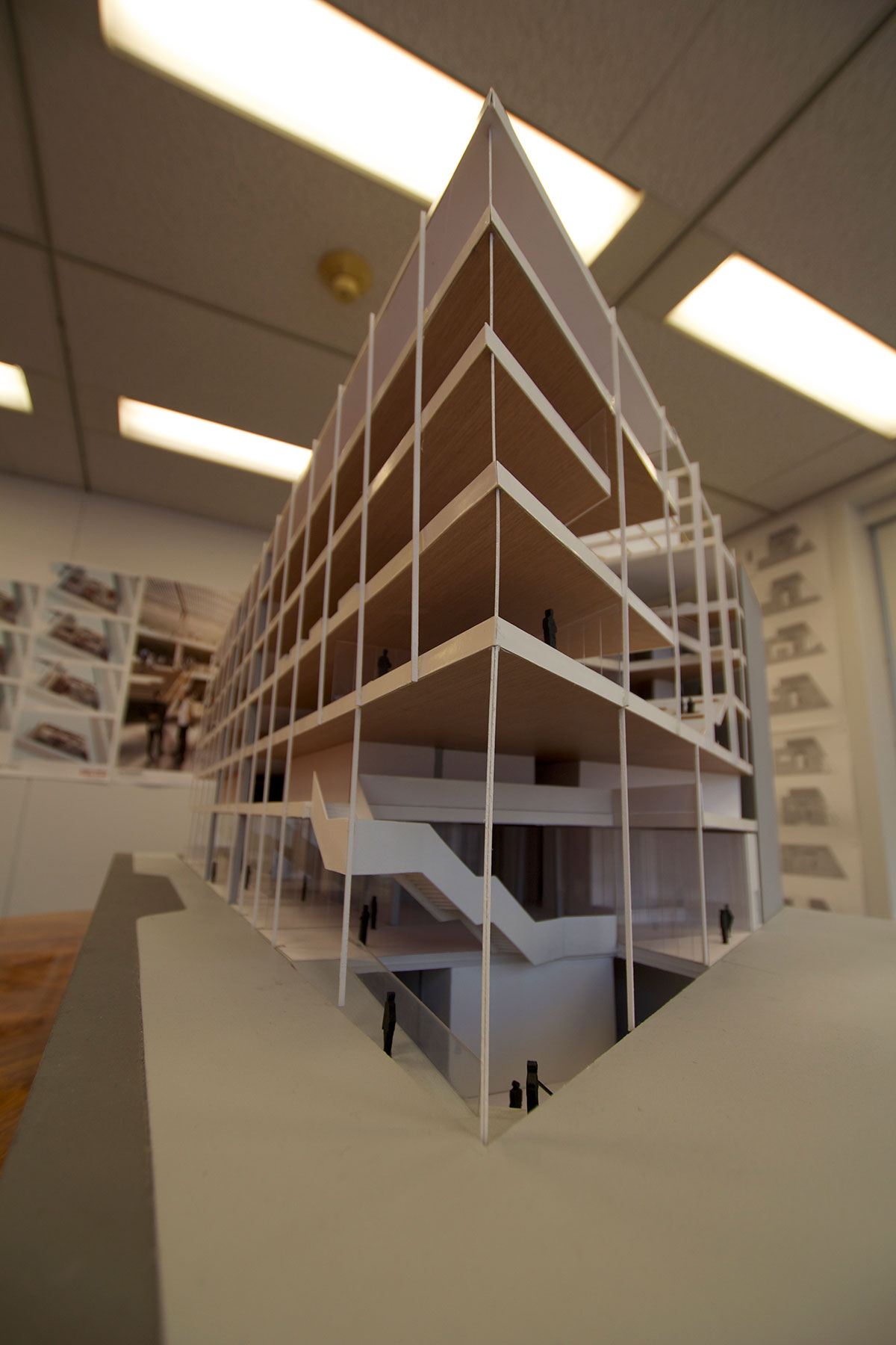 Architectural model of the American Bible Society project located at the Upper West Side, New York City designed by the architecture studio Danny Forster & Architecture