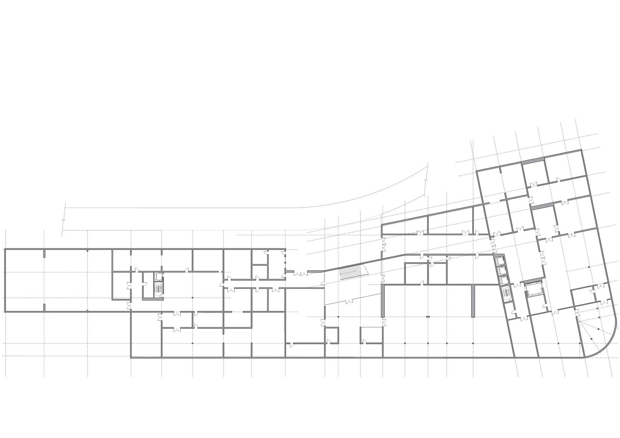 Cellar floor plan of the Museum of Etnography project located in Budapest, Hungary designed by the architecture studio Danny Forster & Architecture