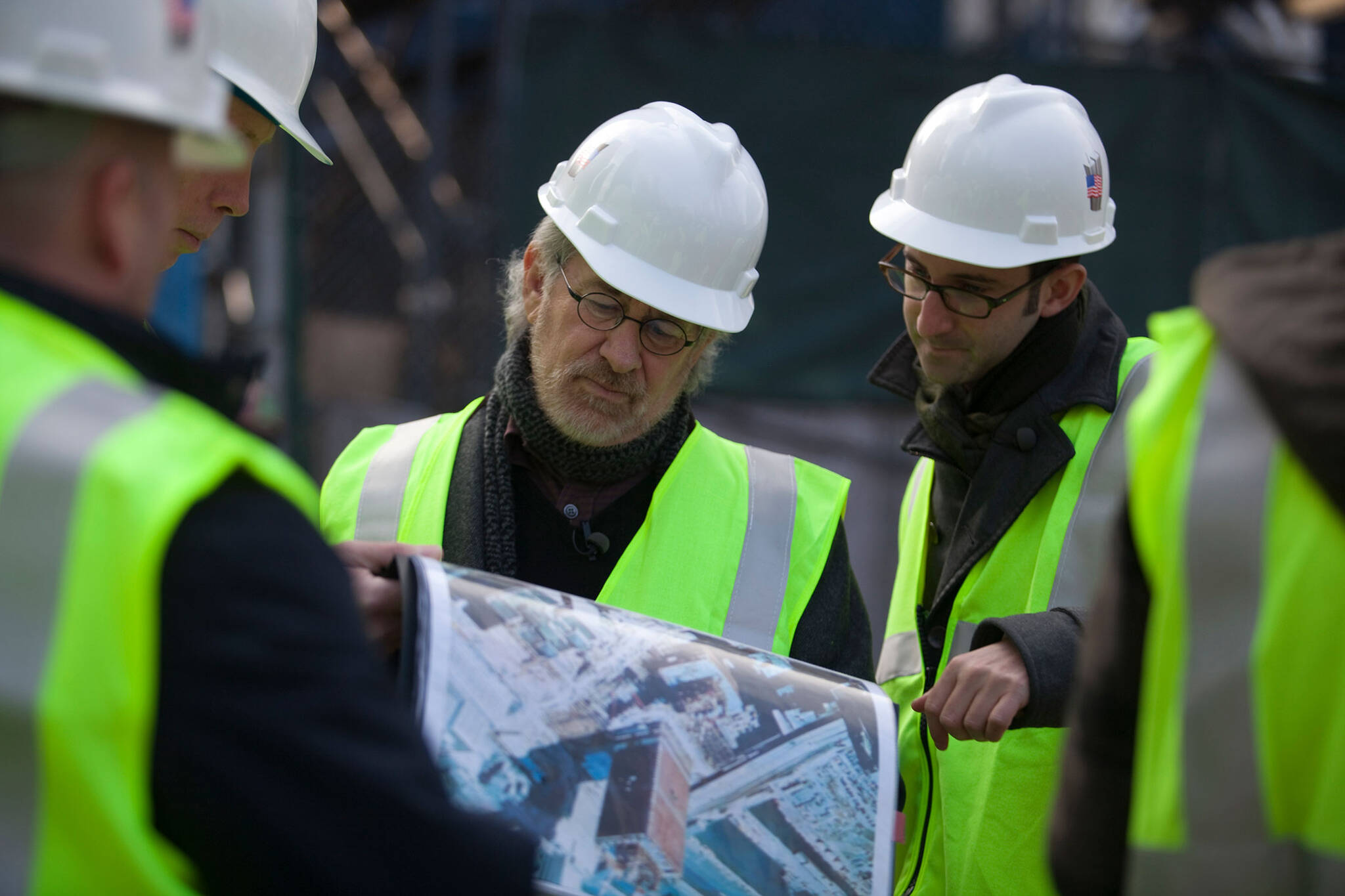 Danny Forster and Steven Spielberg on Ground Zero for the Rising: Rebuilding Ground Zero documentary Co-produced by Danny Forster and Steven Spielberg about the rebuilding of the World Trade Center site in the wake of 9/11.